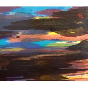 Khalid Khan-Kaay, 28 x 32 Inch, Acrylic on Canvas, Abstract Painting, AC-KHKN-105 Khalid Khan-Kaay, 28 x 32 Inch, Acrylic on Canvas, Abstract Painting, AC-KHKN-105